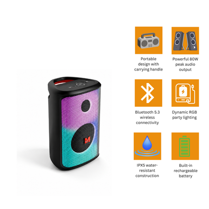 Monster Sparkle 60W Bluetooth Party Speaker | MS22119