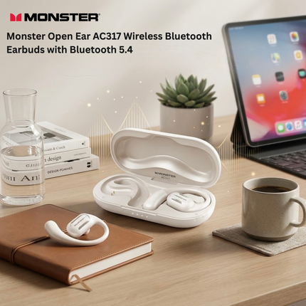 سماعات مونستر AC317 اللاسلكية بتصميم الأذن المفتوحة وتقنية Bluetooth 5.4