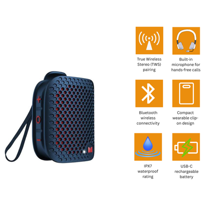 Monster Blaster Micro Wearable Bluetooth Speaker | MS62106