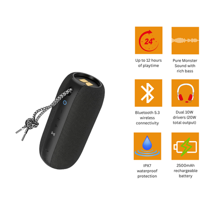 سماعة مونستر S320 سوبر ستار بلوتوث المحمولة – MS12109