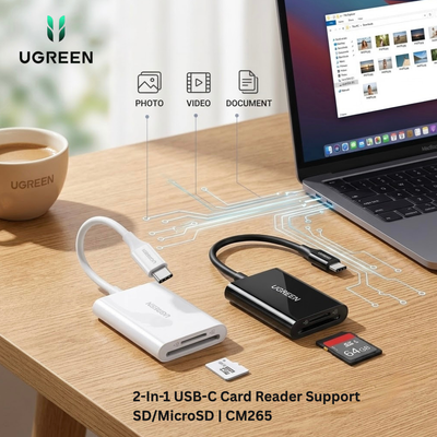 UGREEN 2-In-1 USB-C Card Reader Support SD/MicroSD | CM265