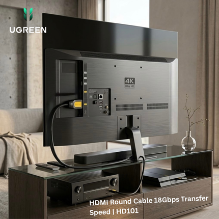 سلك HDMI يوجرين بسرعة نقل 18 جيجابت/ثانية | HD101