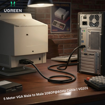 UGREEN 5 Meter VGA Male to Male 1080P@60Hz Cable | VG101