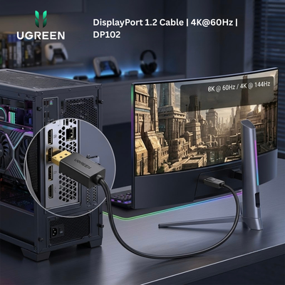 UGREEN DisplayPort 1.2 Cable | 4K@60Hz | DP102