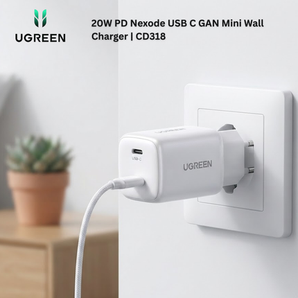 شاحن UGREEN Nexode Mini USB-C GaN بقدرة 20 واط | CD318
