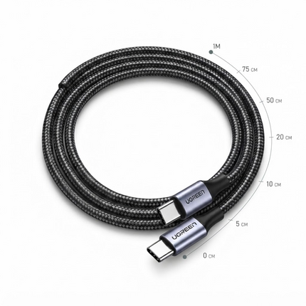 كابل UGREEN USB-C 2.0 إلى USB-C 2.0 بقدرة 3A لنقل البيانات والشحن | US261