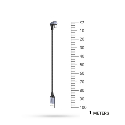 UGREEN Angled USB-C Male To USB-A Male 3A Data Cable (180°Angle) | US311