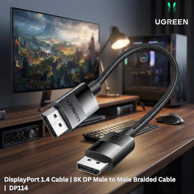 UGREEN DisplayPort 1.4 Cable | 8K DP Male to Male Braided Cable |  DP114