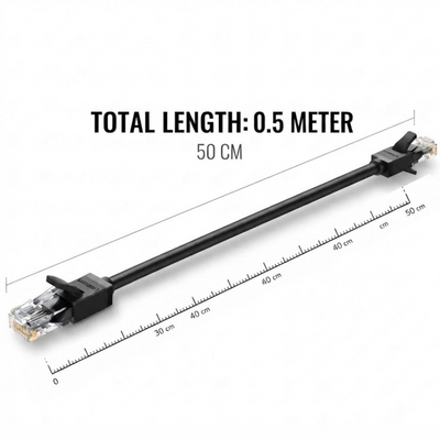 UGREEN Cat 6 U/UTP LAN Cable (Black) | High-Speed Ethernet Cable | NW102