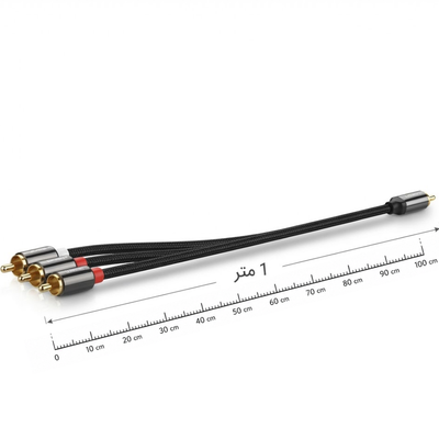 UGREEN 2 RCA Male to Male Cable | Stereo Audio Cable | Gold-Plated Connectors | AV104