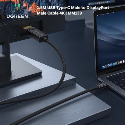 UGREEN 1.5M USB Type-C Male to DisplayPort Male Cable 4K | MM139