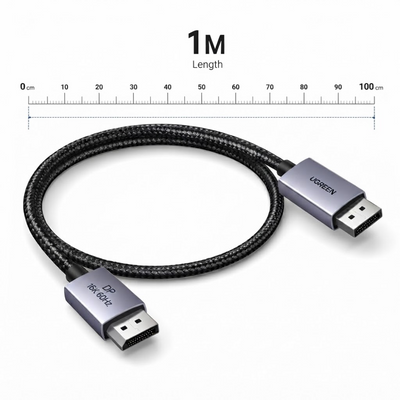 UGREEN DisplayPort 2.1 Cable 16K@60Hz 80Gbps Aluminum Alloy Shell | DP131