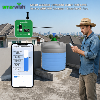 Smart Wireless Ultrasonic Water Tank Level Sensor with WiFi Gateway – SmarLevel Ultra