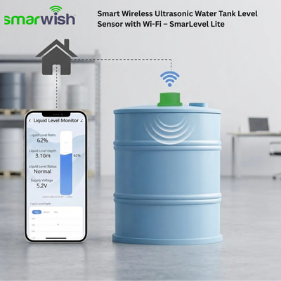 Smart Wireless Ultrasonic Water Tank Level Sensor with Wi-Fi – SmarLevel Lite
