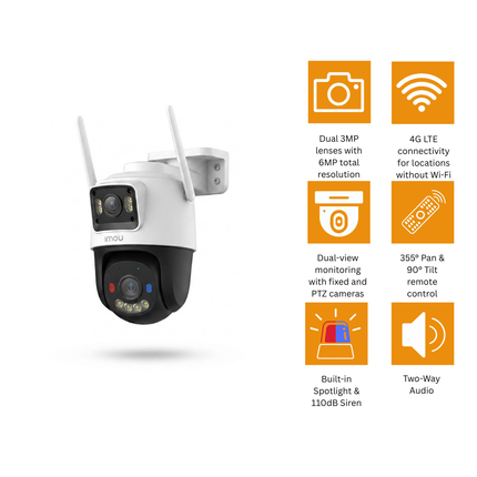 كاميرا مراقبة خارجية IMOU Cruiser Dual 2C بدقة 6 ميجابكسل مع اتصال 4G وعدستين – IPC-S7XCP-6M1TED-EU-V