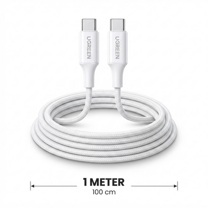 سلك يوجرين USB-C إلى USB-C للشحن السريع PD حتى 5 أمبير | متعدد الألوان | L502