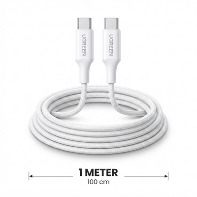 UGREEN USB-C to USB-C PD Fast Charging Braided Cable 5A Max | Multicolor | L502
