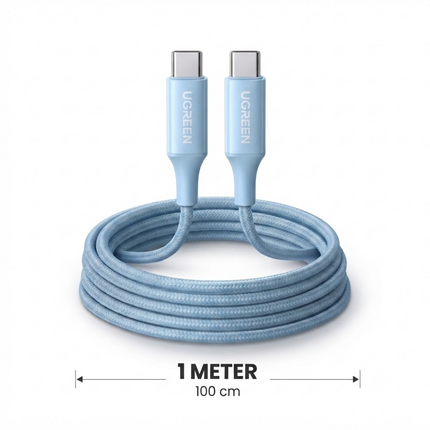 سلك يوجرين USB-C إلى USB-C للشحن السريع PD حتى 5 أمبير | متعدد الألوان | L502