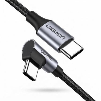 UGREEN Angled USB-C 2.0 To USB-C 2.0 3A Data Cable (90°Angle) | US255