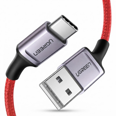 UGREEN USB 2.0 to Type-C 6A Aluminium Alloy Cable 1m (Red) | US505 | 20527
