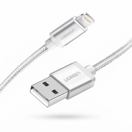 سلك يوجرين USB-A إلى Lightning للشحن ونقل البيانات بقدرة 2.4 أمبير | US199