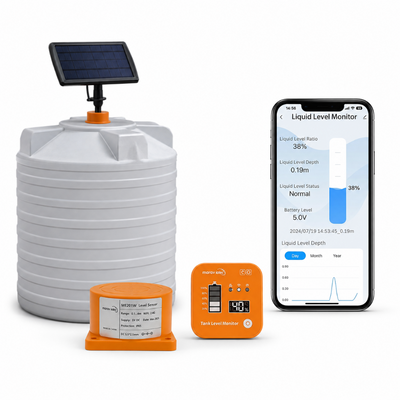 Smart Wireless Ultrasonic Water Tank Level Sensor with WiFi Gateway & Solar Panel – SmarLevel Pro