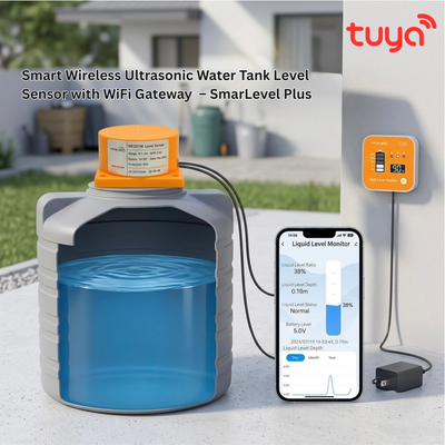 Smart Wireless Ultrasonic Water Tank Level Sensor with WiFi Gateway  – SmarLevel Plus