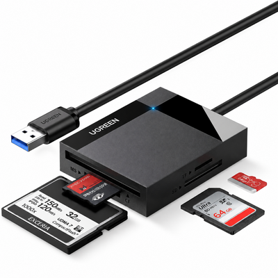 UGREEN 4-in-1 USB 3.0 SD/TF Card Reader | CR125 | 30333
