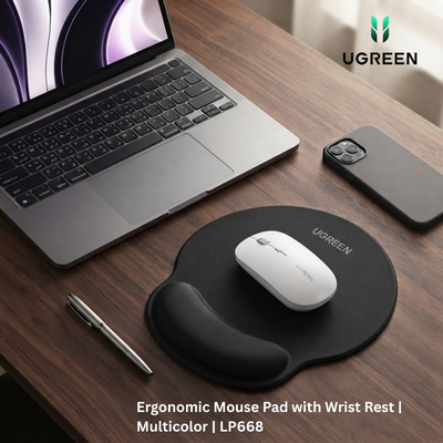 UGREEN Ergonomic Mouse Pad with Wrist Rest | Multicolor | LP668