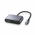 محول يوجرين USB-C إلى HDMI وVGA مع منفذ PD لون رمادي فضائي | CM162 | 50505