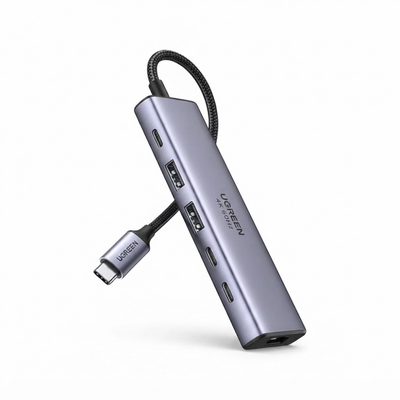 موزّع يوجرين 6 في 1 USB-C | HDMI ‏4K@60Hz + ‏2×USB-A 3.2 + ‏2×USB-C 3.2 + PD | CM511 | 35999
