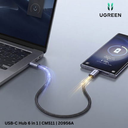 سلك يوجرين USB-C إلى USB-C بقدرة 100W للشحن السريع | US316