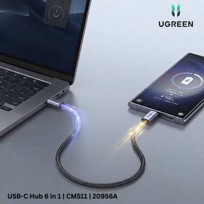 سلك يوجرين USB-C إلى USB-C بقدرة 100W للشحن السريع | US316