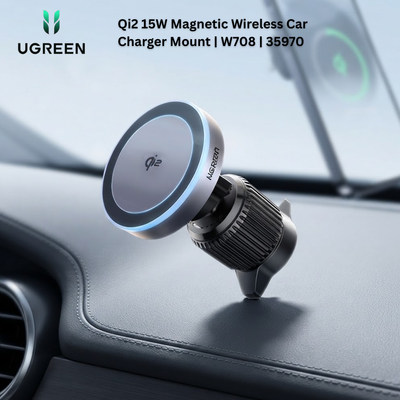 UGREEN Qi2 15W Magnetic Wireless Car Charger Mount | W708 | 35970
