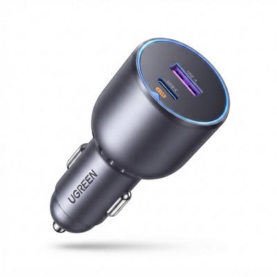 شاحن سيارة سريع يوجرين 63W USB-C + USB-A موديل  | EC701 | 35023