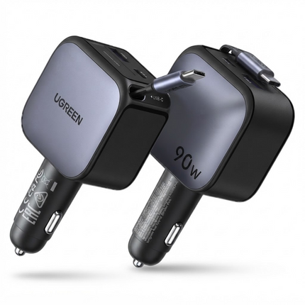 شاحن سيارة يوجرين 90 واط مع سلك USB-C قابل للسحب | EC603 | 55909B