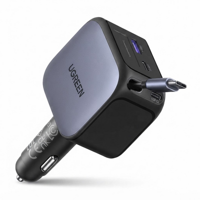 شاحن سيارة يوجرين 145 واط Nexode مع سلك USB-C قابل للسحب | EC604 | 55910B