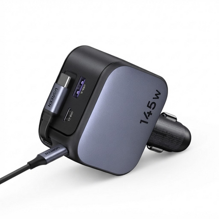 شاحن سيارة يوجرين 145 واط Nexode مع سلك USB-C قابل للسحب | EC604 | 55910B