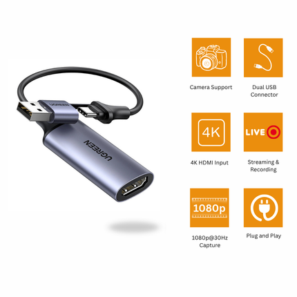 UGREEN Video Capture Card Single HDMI Input | CM489 | 40189