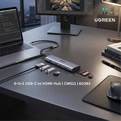 UGREEN 6-in-1 USB-C to HDMI Hub | CM511 | 60383