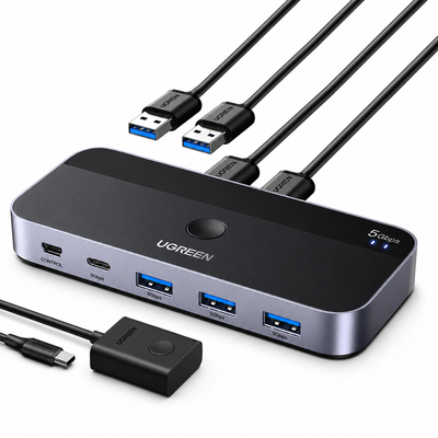 UGREEN USB 3.0 Switch 2 Computers Sharing USB C & A Devices | CM662 | 15705