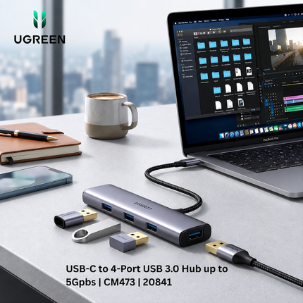 UGREEN USB-C to 4-Port USB 3.0 Hub up to 5Gpbs | CM473 | 20841