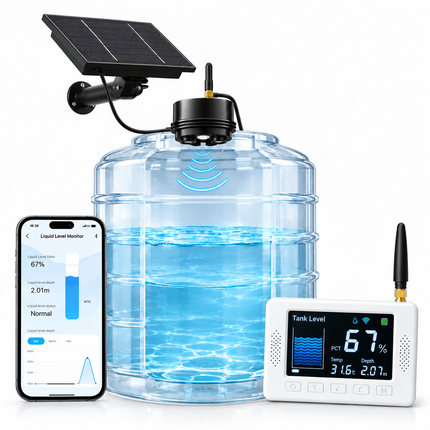 Tuya Smart Water Tank Level Monitor – Up to 3m Water Depth & 30m Wireless Range (Up to 10 Floors)