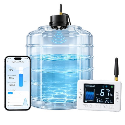 Tuya Smart Water Tank Level Monitor – Up to 3m Water Depth & 30m Wireless Range (Up to 10 Floors)