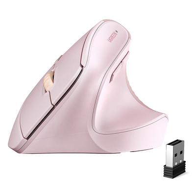 UGREEN 2.4GHz Wireless Vertical Mouse Pink | M571 | 55917