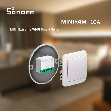 SONOFF MINIR4M Smart Wi-Fi Switch | Matter Compatible | Mini Relay Module | Remote Control | Smart Home Automation