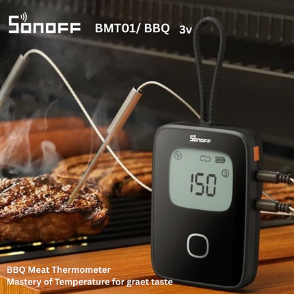 SONOFF BMT01 BBQ 3V Smart Wireless Meat Thermometer | Bluetooth Temperature Sensor | Real-Time Monitoring | Smart Cooking Automation