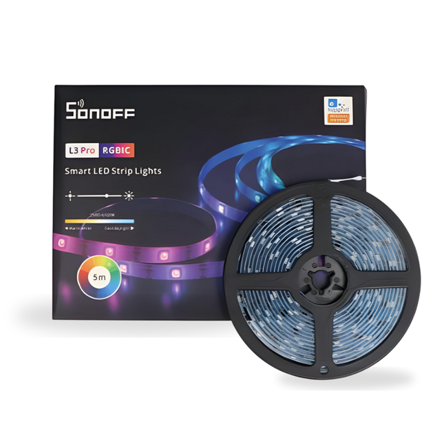 SONOFF L3-5M-P Smart Wi-Fi RGB LED Light Strip | 5M Flexible Strip | Voice Control | Music Sync | Smart Home Lighting