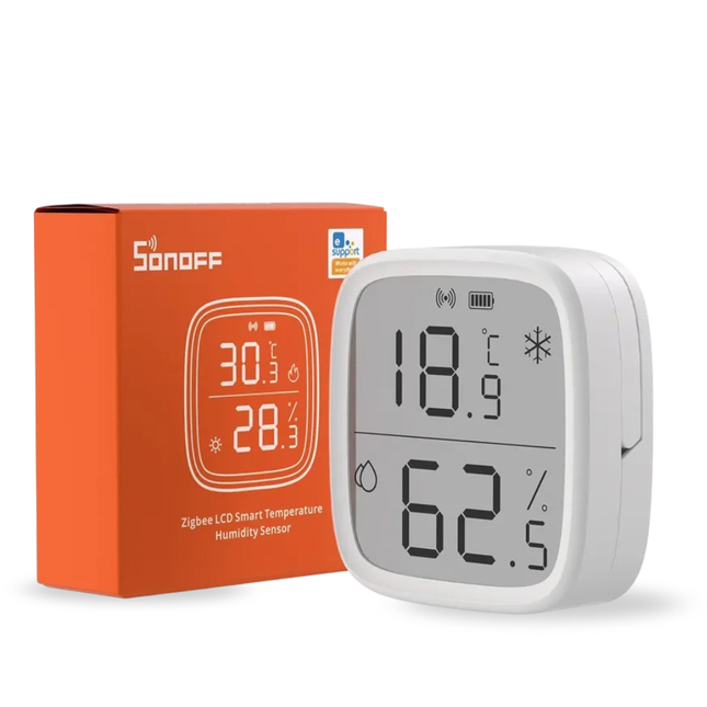 SONOFF SNZB-02D Zigbee 3.0 Temperature & Humidity Sensor | LCD Display | Real-Time Monitoring | Works with Alexa, Google Home & SmartThings | App Alerts & Automation