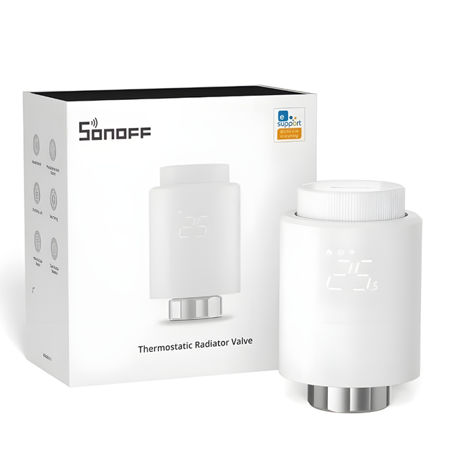 SONOFF TRVZB Smart Zigbee Thermostatic Radiator Valve | Programmable Heating Control | Works with Alexa, Google Home & SmartThings | App & Voice Control | Energy-Saving Smart Heating